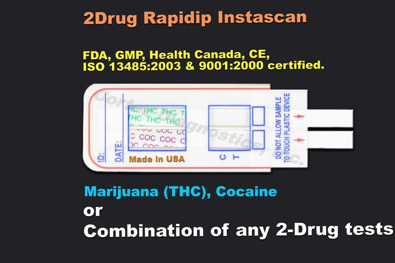Test De Drogas Marihuana Thc Y Cocaína Coc Doble Panel